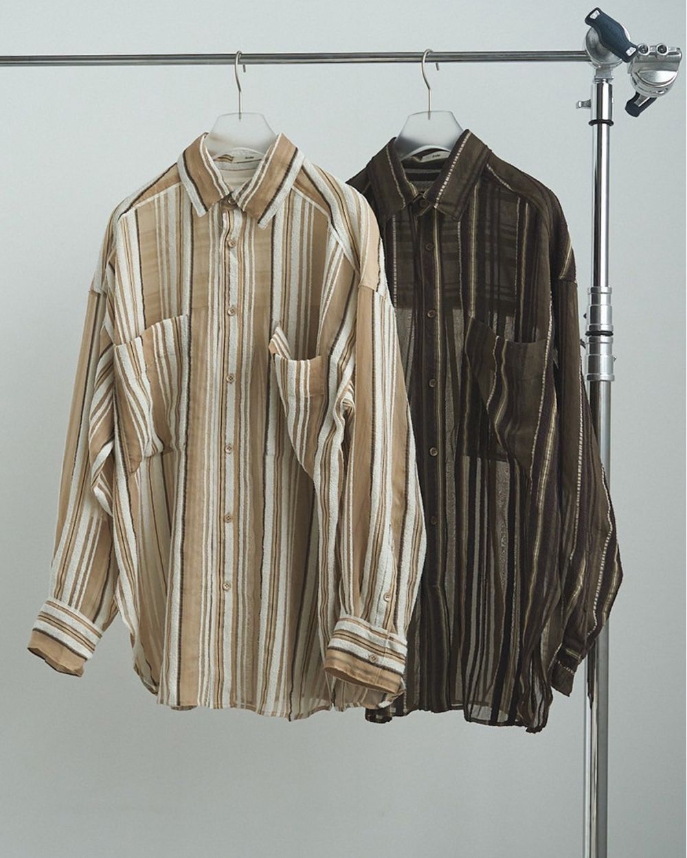 ànuke online store（アンヌーク） / Sheer Stripe ShirtsSheer Stripe