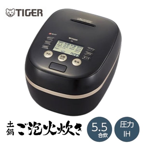 タイガー 土鍋圧力IHジャー炊飯器 5.5合炊き JPH-G100K | イオン