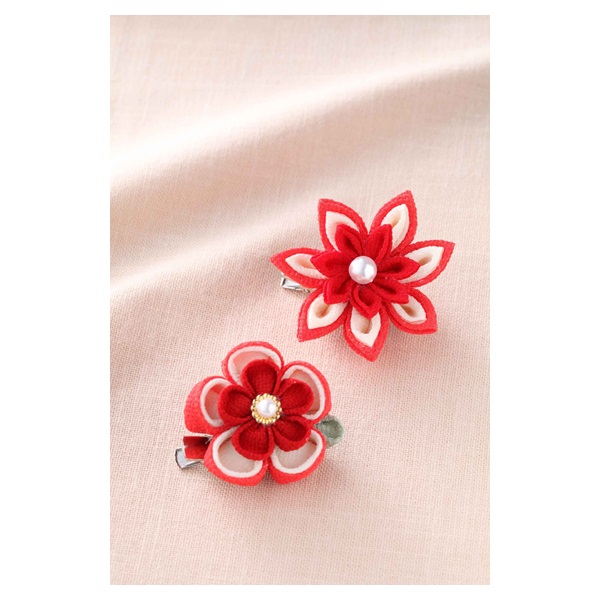 つまみ細工キットお花のブローチ 赤 | イオンスタイルオンライン 衣料