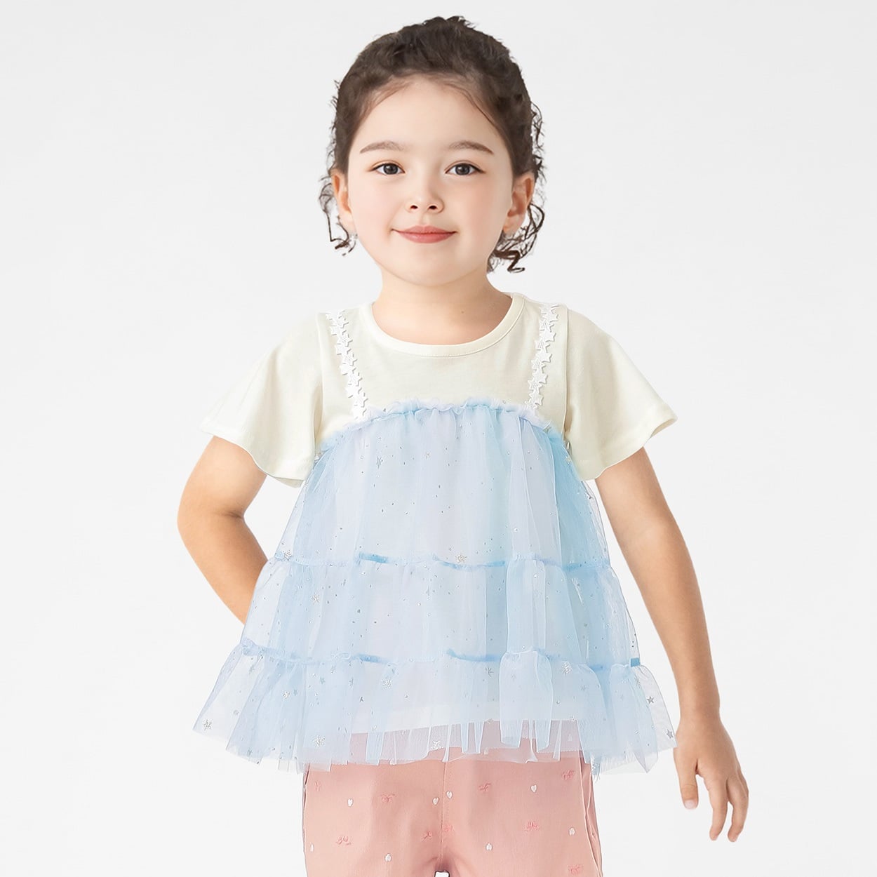 karamell KAKA オーロラチュールTシャツ 女の子 キッズ 100cm-130cm