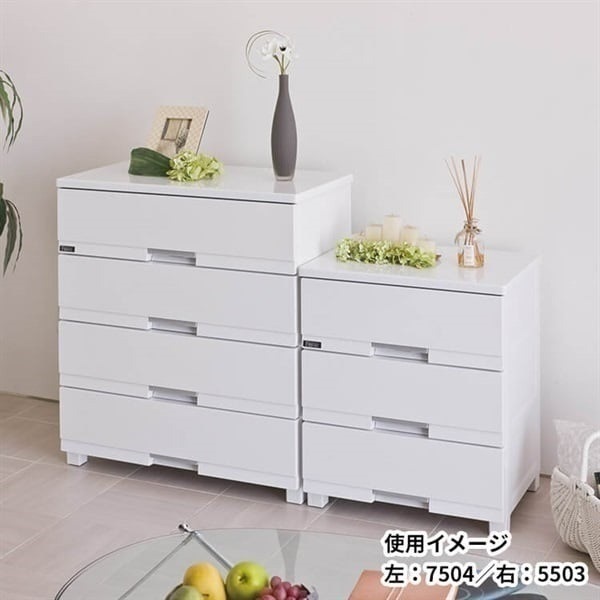 天馬 木天板リビングチェスト フィッツプラスプレミアム 幅55cm 7段