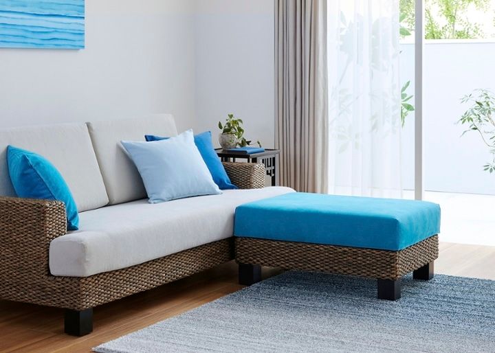 シン・ソファ オットマンv01 (ヒヤシンス) ～幅830mm・奥行600mm
