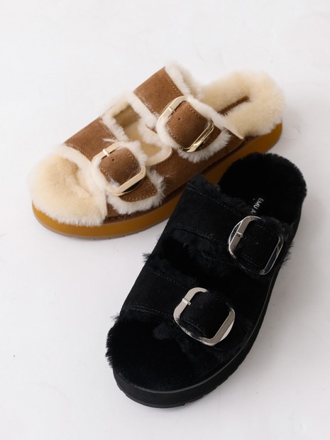 EMU Australia/エミュオーストラリア】ファーサンダル/サンダル/ファー