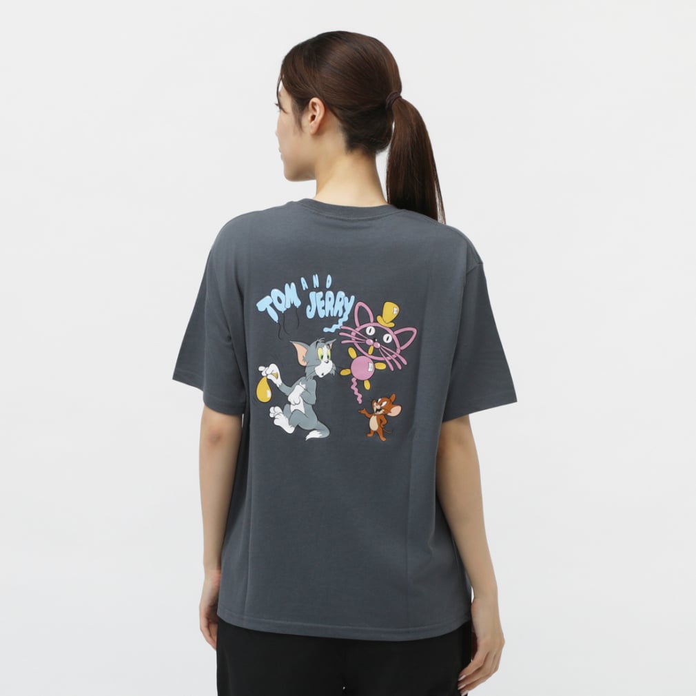 トムとジェリー レディース 半袖 Tシャツ バックグラフィック ALW