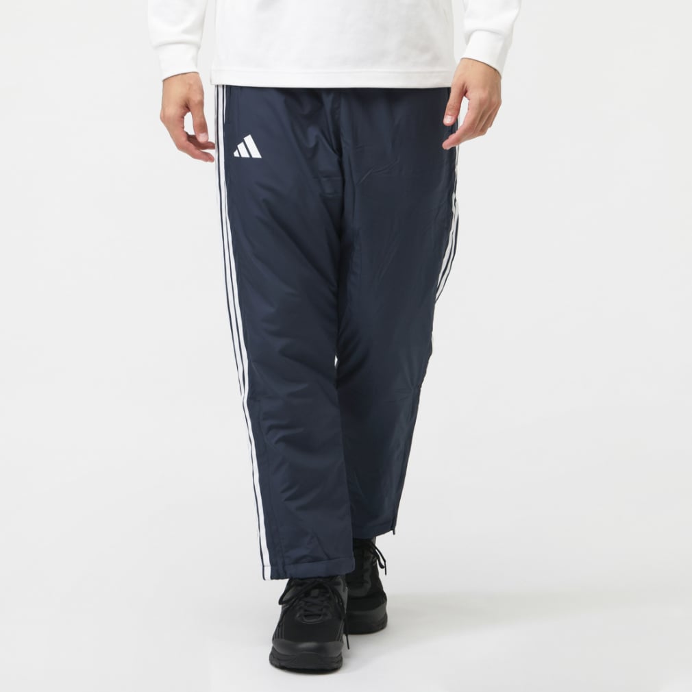 アディダス メンズ 中綿パンツ スリーストライプスルーズフィット中