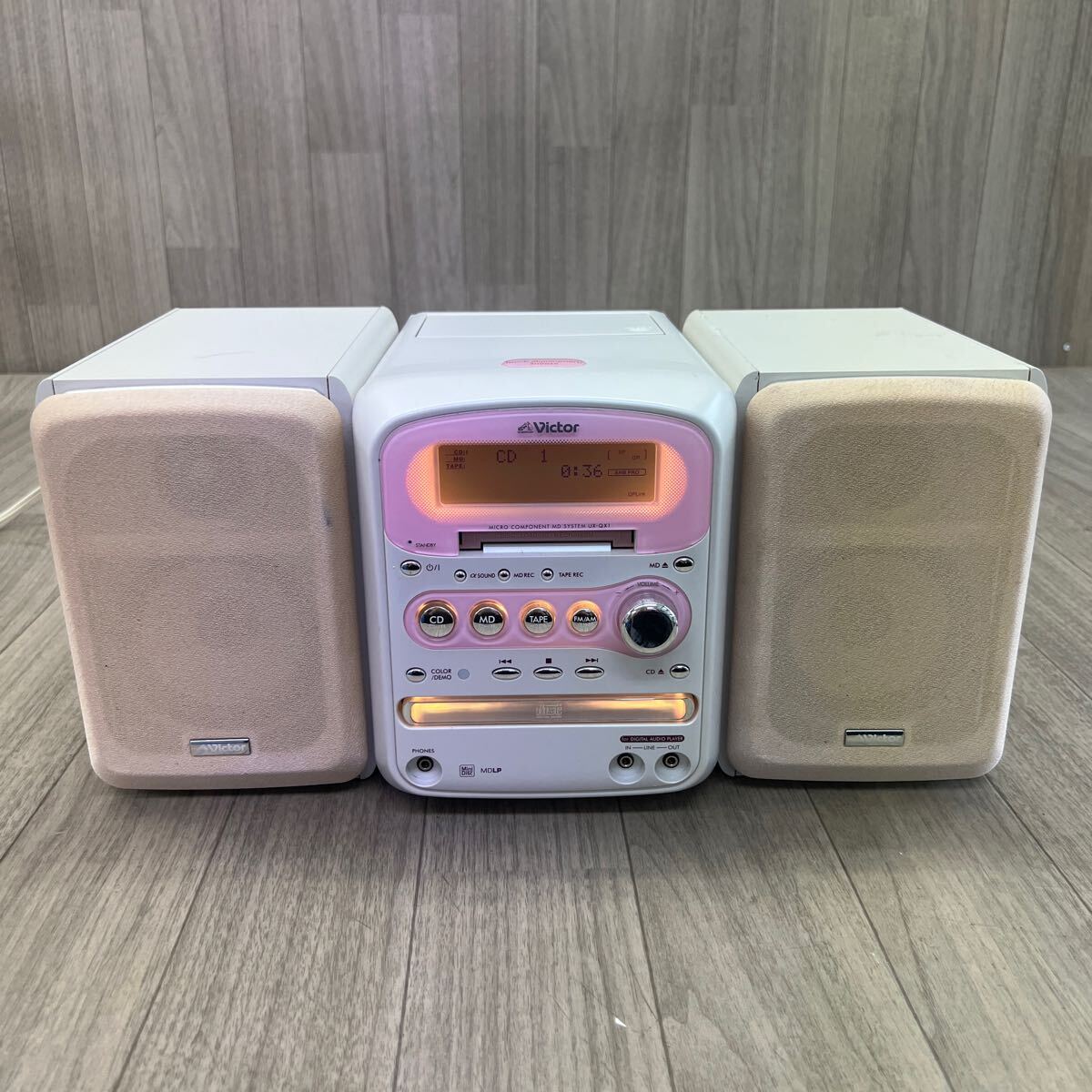 説明書付VICTORマイクロコンポ UX-QX1 Victor JVC UX-QX1-P UX-QX1