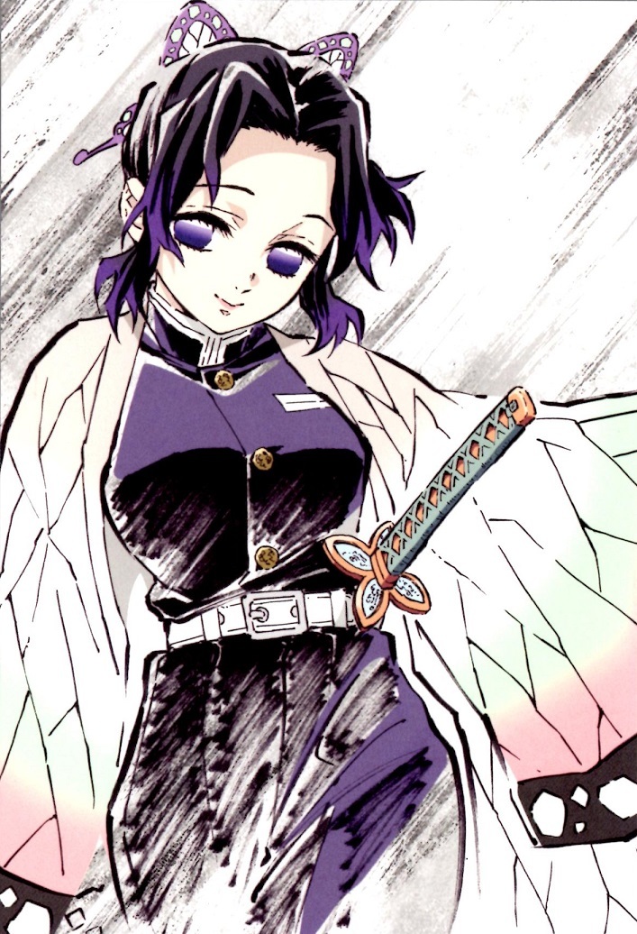 新品】鬼滅の刃 全集中展 幕間画(アイキャッチ) ポストカード[参] 胡蝶