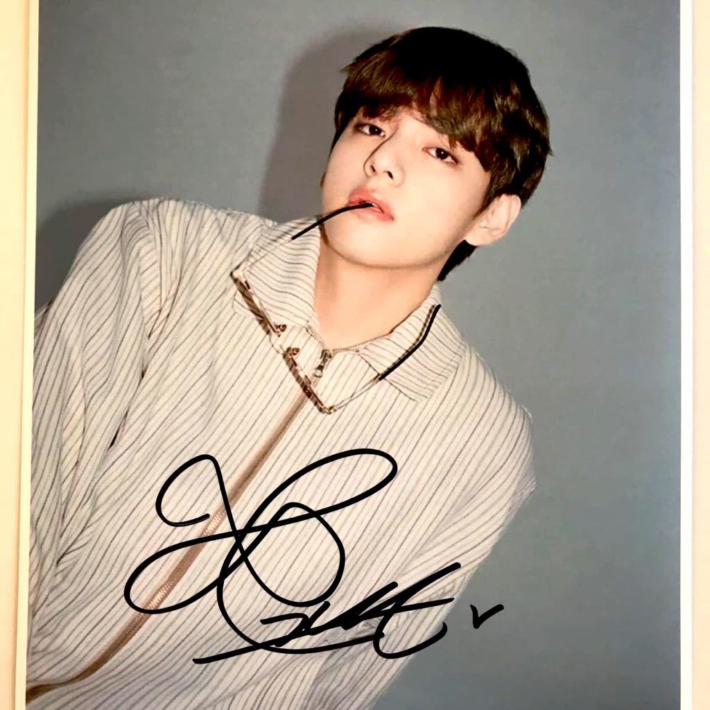 防弾少年団 バンタン BTS テテ V サイン 直筆 公式フライヤー 防弾少年