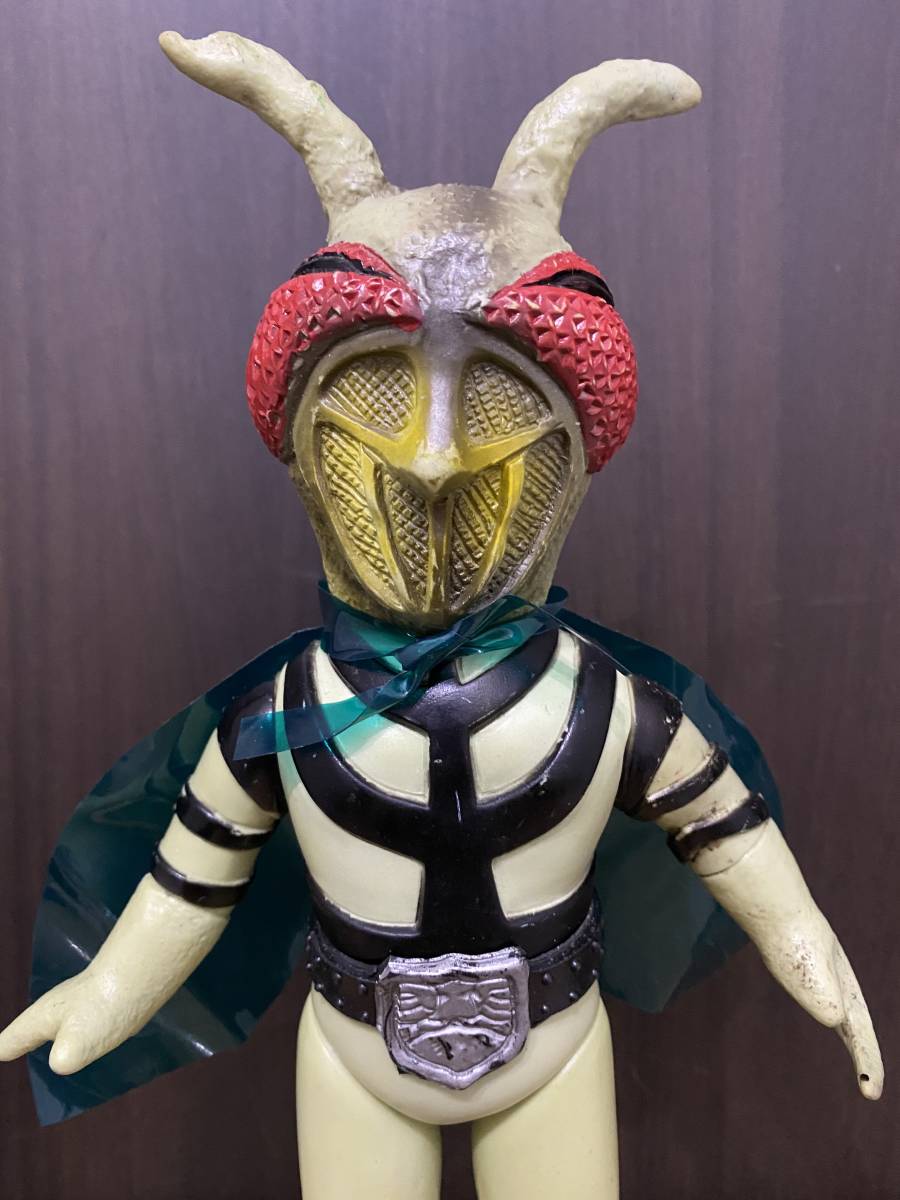 無版権 カマキリ男 珍色 ソフビ フィギュア 怪人 当時物 旧バンダイ 無