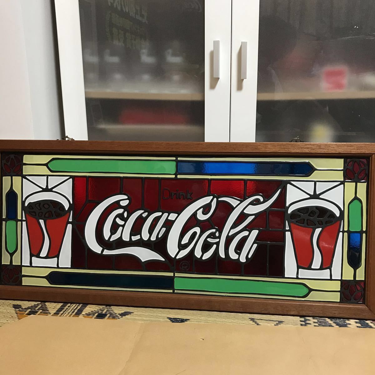 1970's コカコーラ ステンドグラス アドバタイジング ランプ ライト