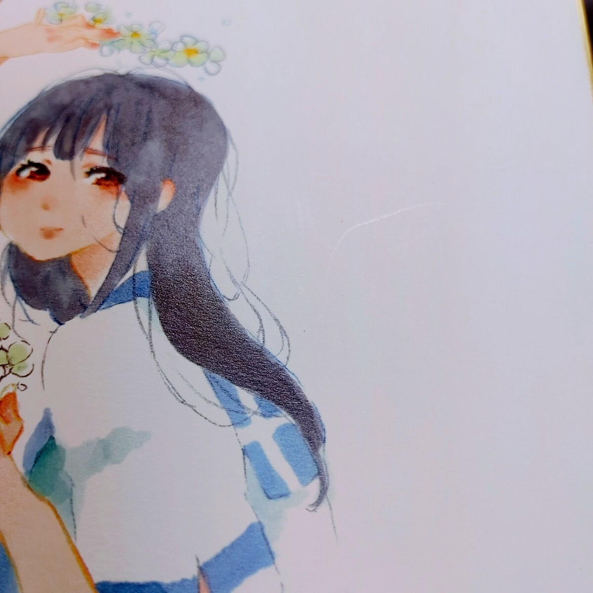 若木民喜直筆 神のみぞ知るセカイ中川かのんイラストサイン入り色紙