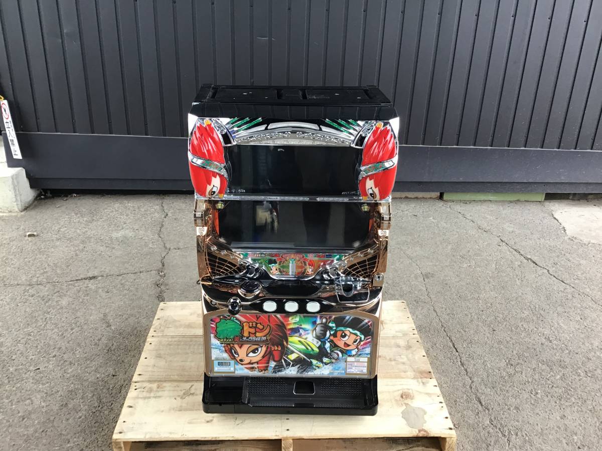 美品不要機】パチスロ 実機 緑ドン キラメキ！炎のオーロラ伝説 緑ドン