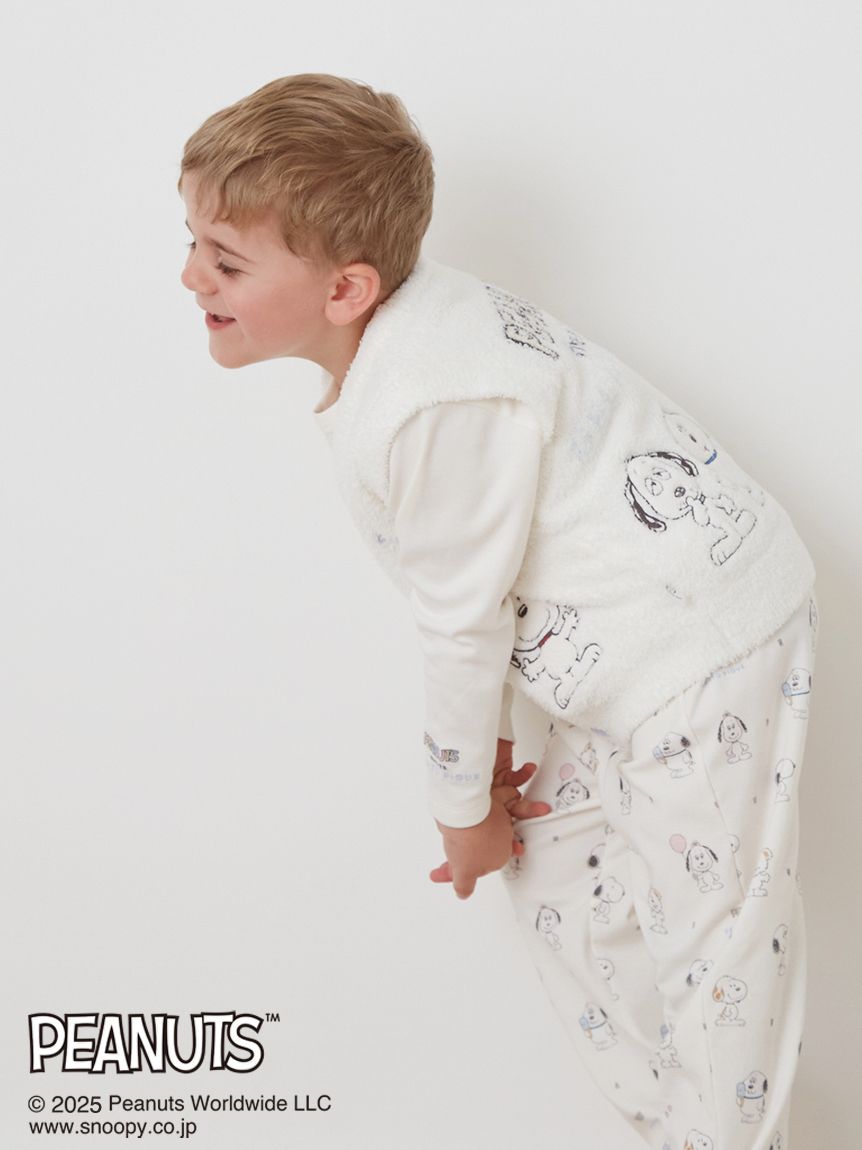 PEANUTS PUPPIES】【KIDS】ベビモコベスト(パーカ)｜ルームウェア