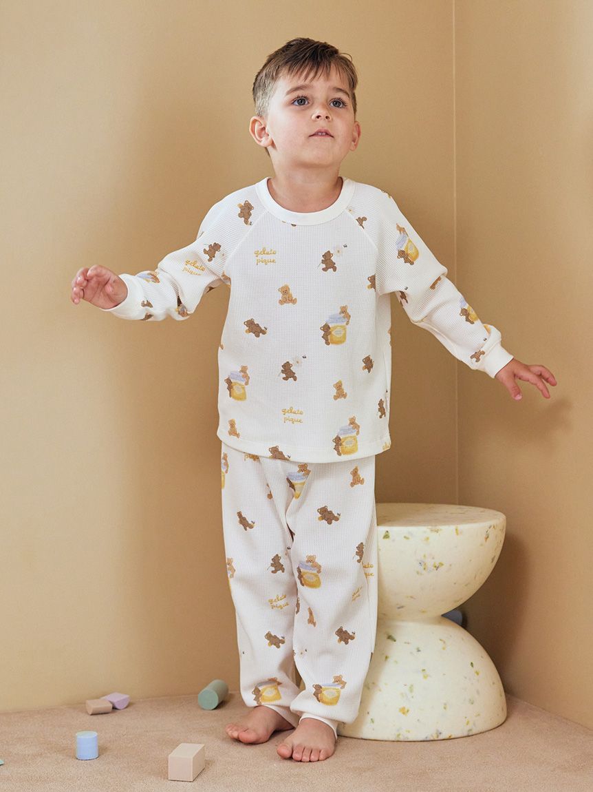 KIDS】はちみつベア柄ロングパンツ(ロングパンツ)｜ルームウェア