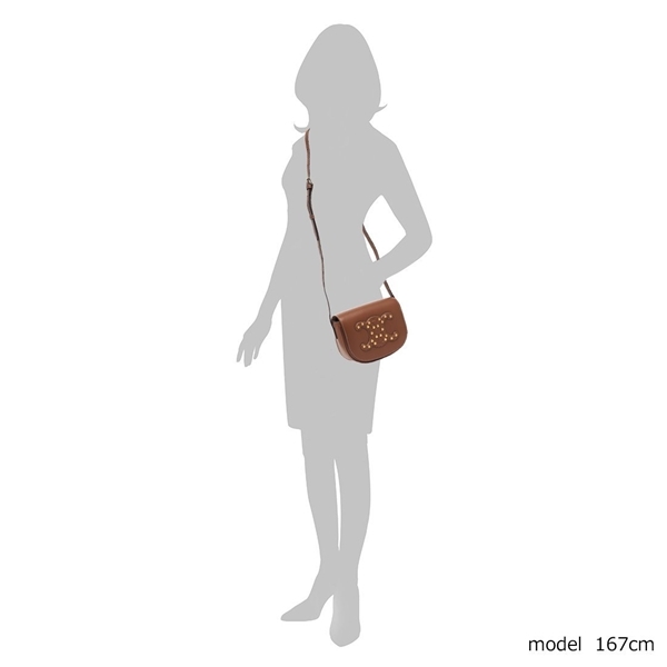 セリーヌ ショルダーバッグ フォルコ トリオンフ ブラウン レディース