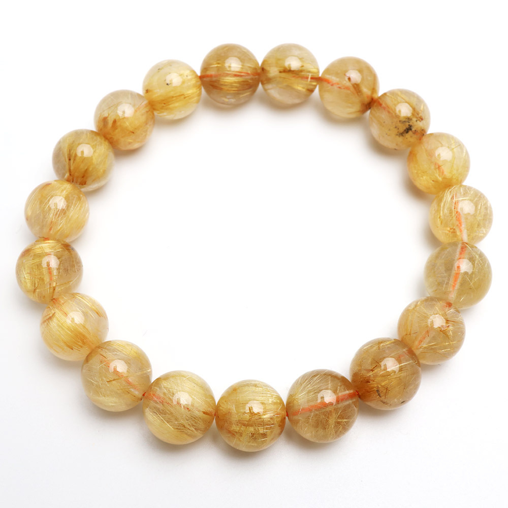 現品】 タイチンルチル 金ルチル 天然石 パワーストーン ブレスレット