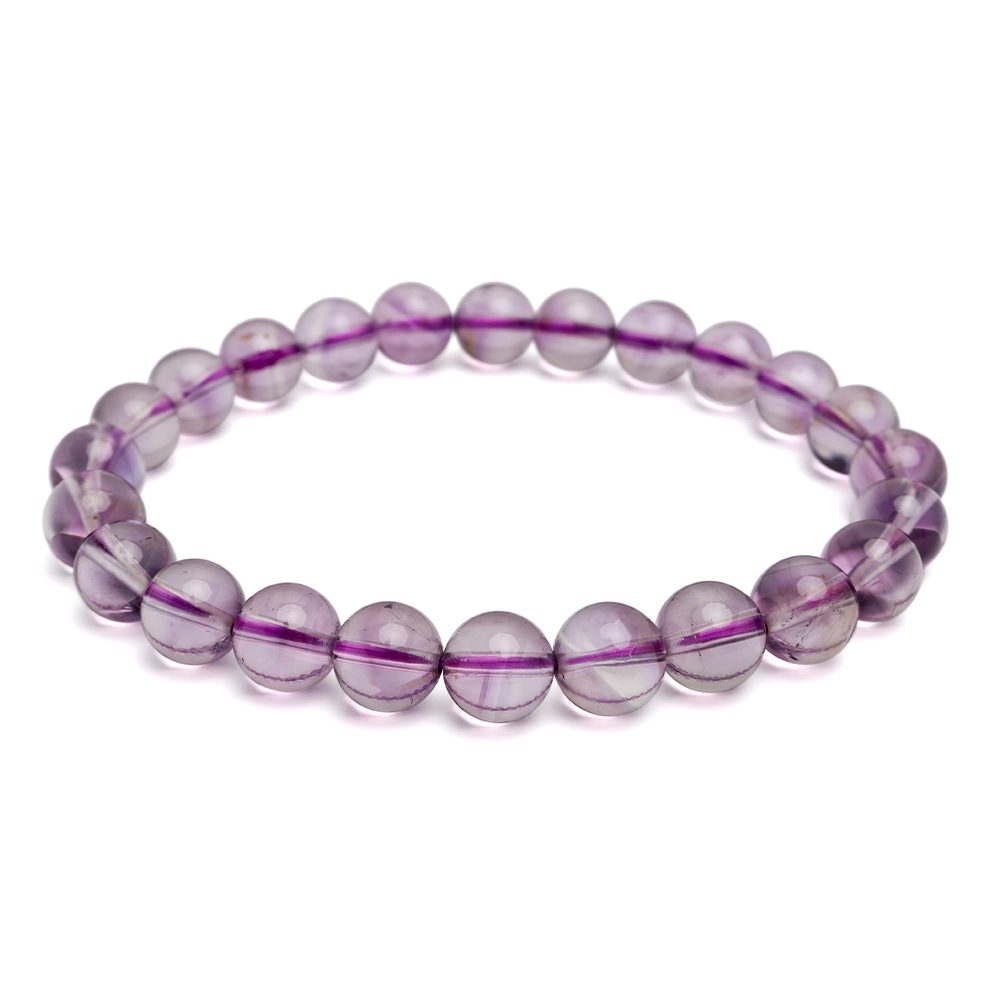 パワーストーンブレスレット 数珠ブレスレット ブラジルアメジスト 8mm
