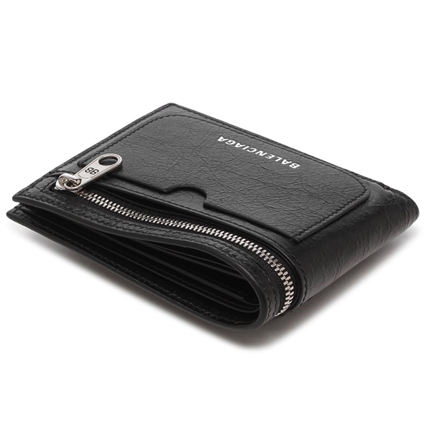 バレンシアガ 二つ折り財布 ブラック メンズ BALENCIAGA 801837 2AA9Z