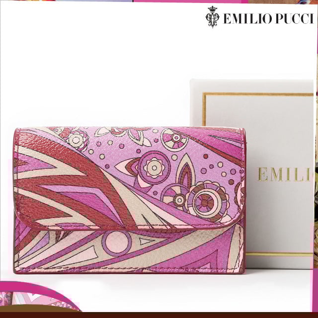EMILIO PUCCI エミリオプッチ ピンク カードケース 名刺入れ パス