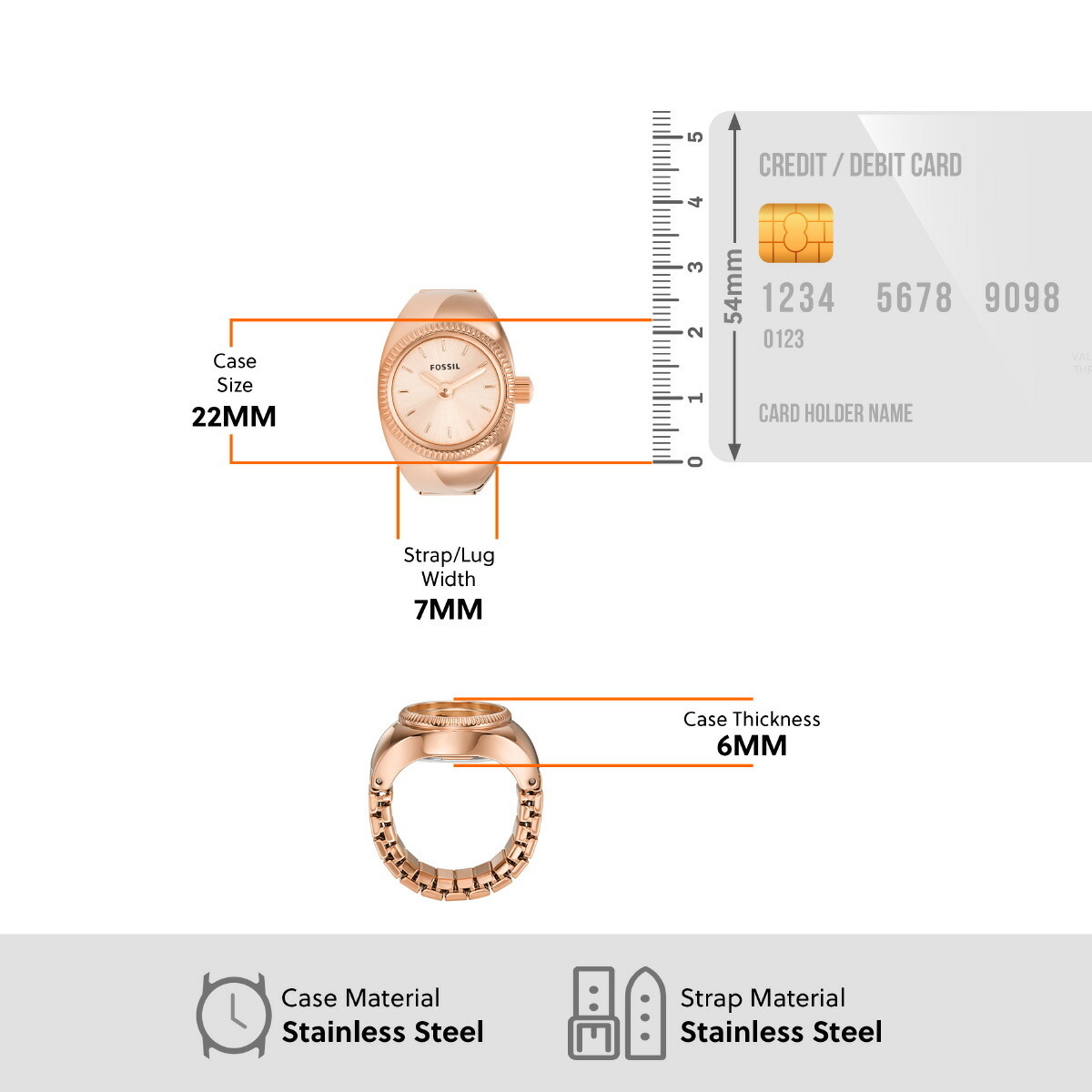 フォッシル FOSSIL リングウォッチ 時計 指輪 レディース ウォッチ