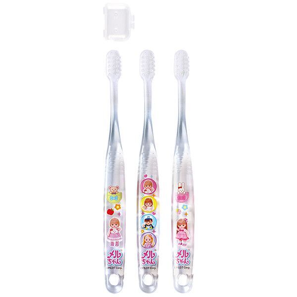 メルちゃん クリア子ども歯ブラシ 3P (園児用) スケーター ※送料無料