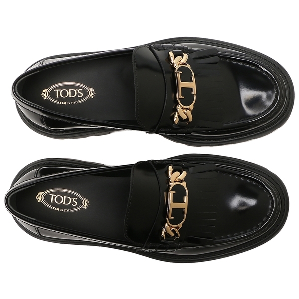 トッズ ローファー オックスフォード フリンジ ブラック レディース