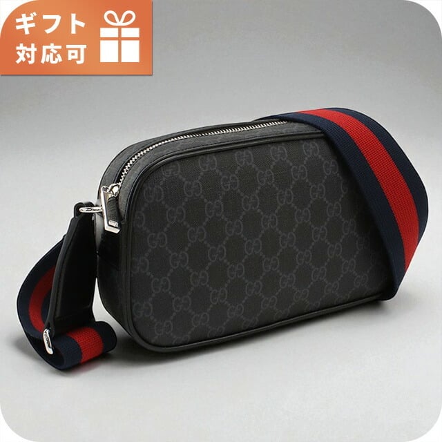 グッチ 斜め掛け ショルダーバッグ メンズ ブランド GUCCI GG BLACK
