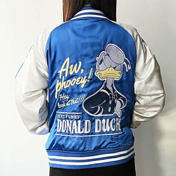 ディズニー ドナルドダッグ ラッキーダッグ スカジャン L ブルゾン