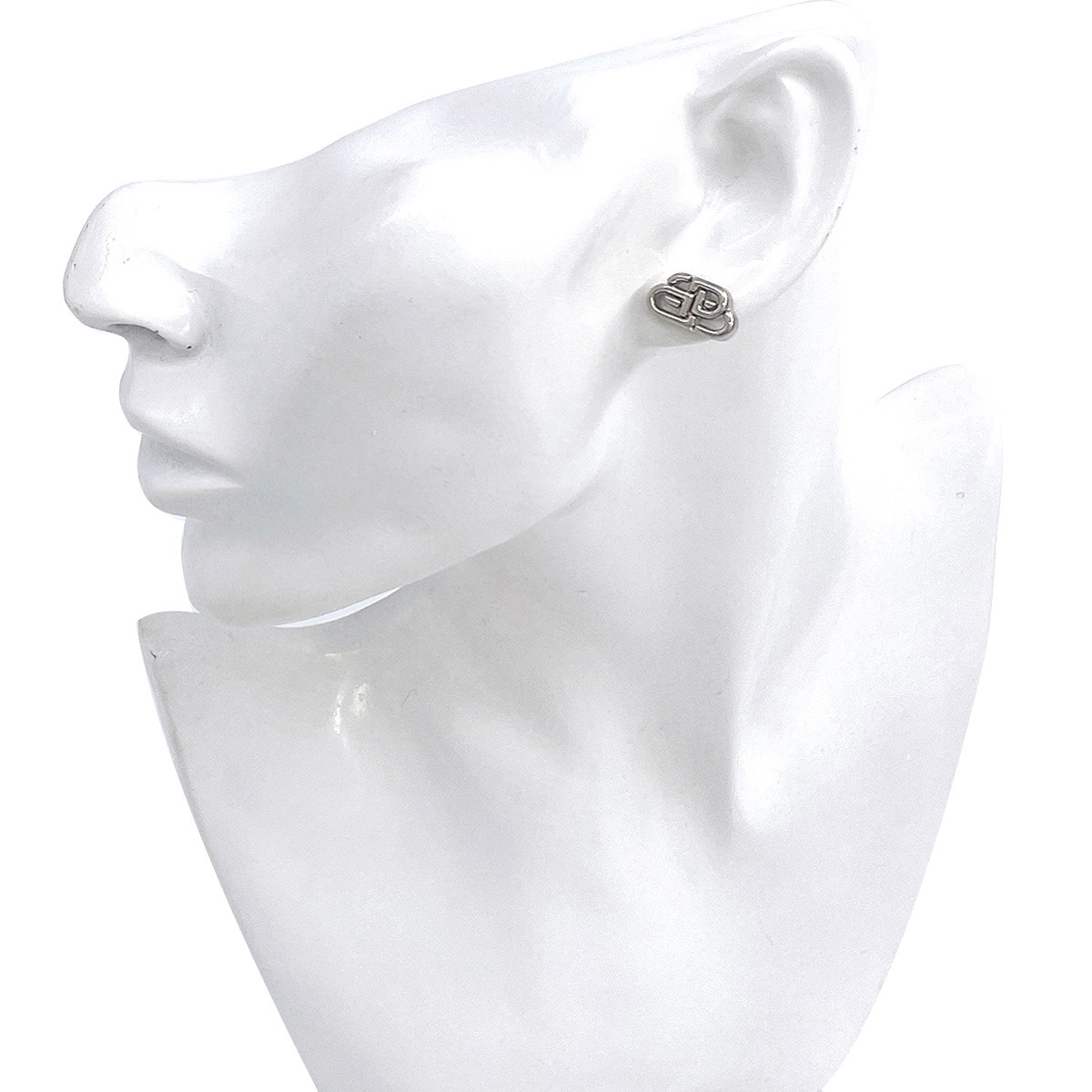 バレンシアガ BALENCIAGA インターロック BBロゴ スタッド ピアス