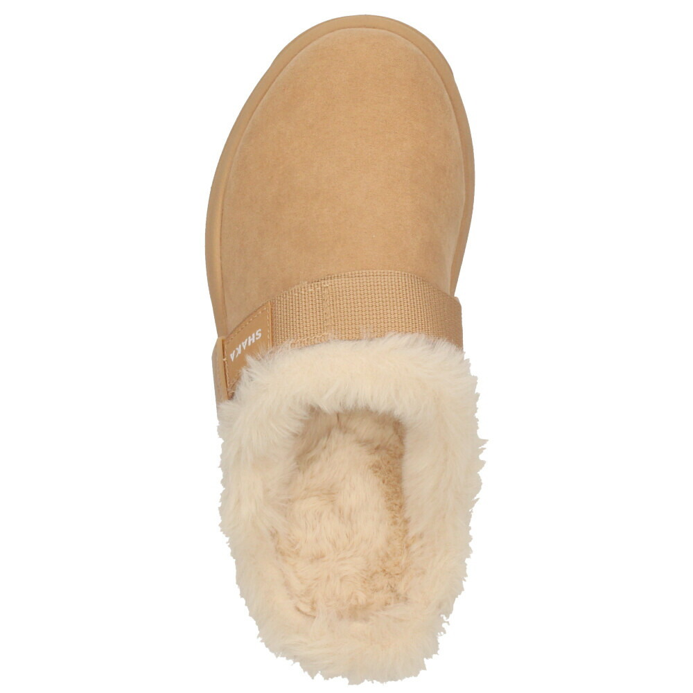 シャカ サボ サンダル レディース 黒 厚底 スナッグ ボア ミュール