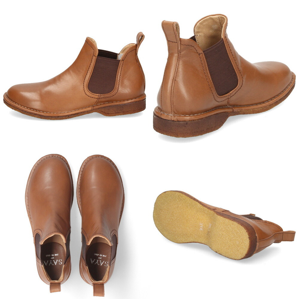 サヤ ブーツ レディース サイドゴアブーツ 本革 日本製 フラットヒール