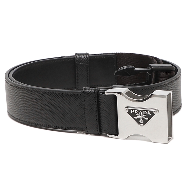 プラダ ベルト サフィアーノ ブラック メンズ PRADA 2CM253 053 F0002