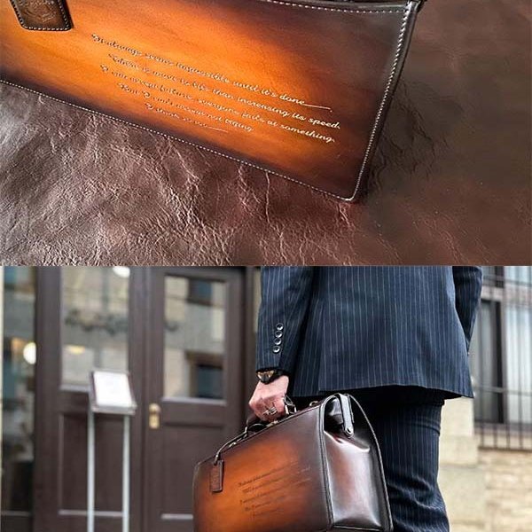 ダレスバッグ ビジネスバッグ 牛革 レザー メンズ A4ファイル 横型 鍵