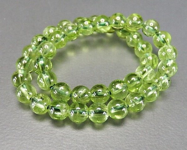 天然AA+ペリドットブレスレット4mm強小玉貴重天然石黄金の宝石8月