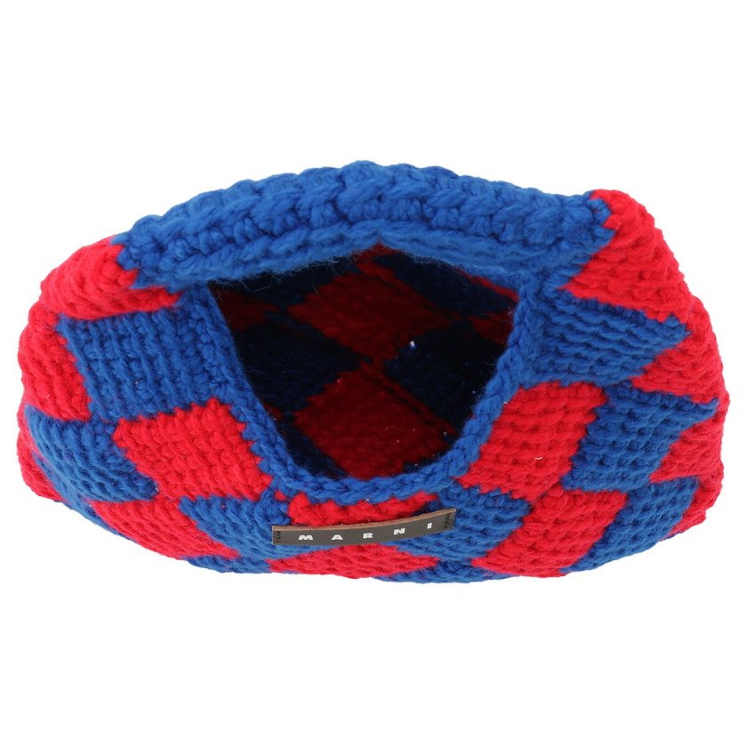 マルニ MARNI ダイアモンドクロシェ かぎ針編み ハンドバッグ