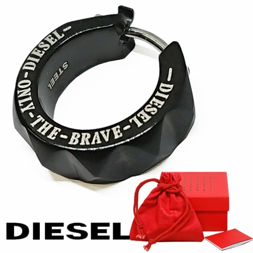 DIESEL ディーゼル メンズ 片耳用 2個セット フープ ピアス DX1273001