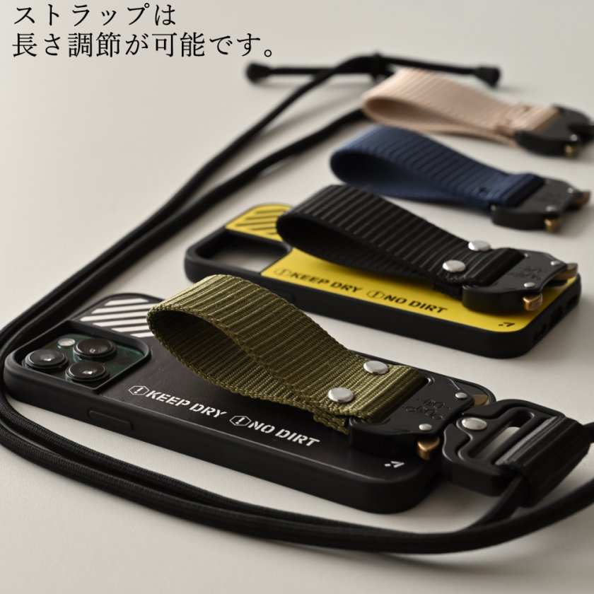 簡単着脱 メンズ iPhone限定 【 クイックリリース CAUTION GRAPHICS HM