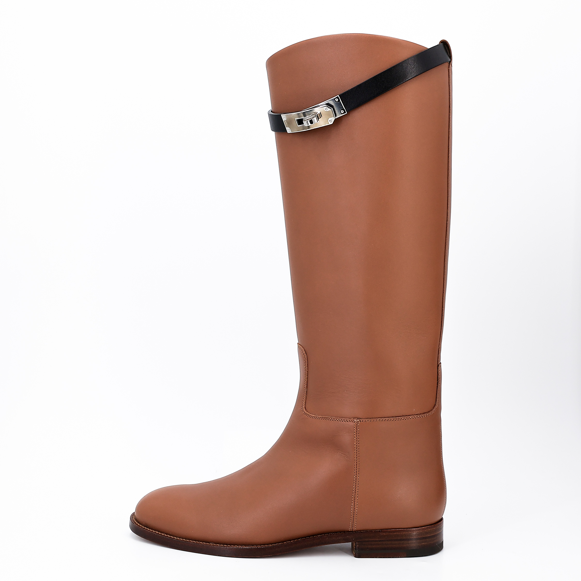 ランク N 新品 HERMÈS エルメス ジャンピングブーツ ブラウン ブラック