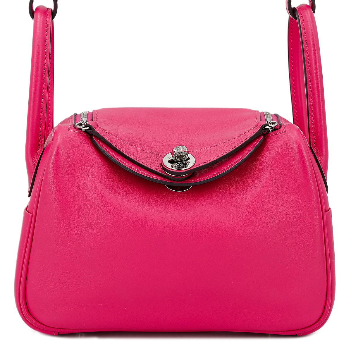 Very Good ( Rank A) HERMÈS Mini Lindy Rose Azalee (8W) Swift