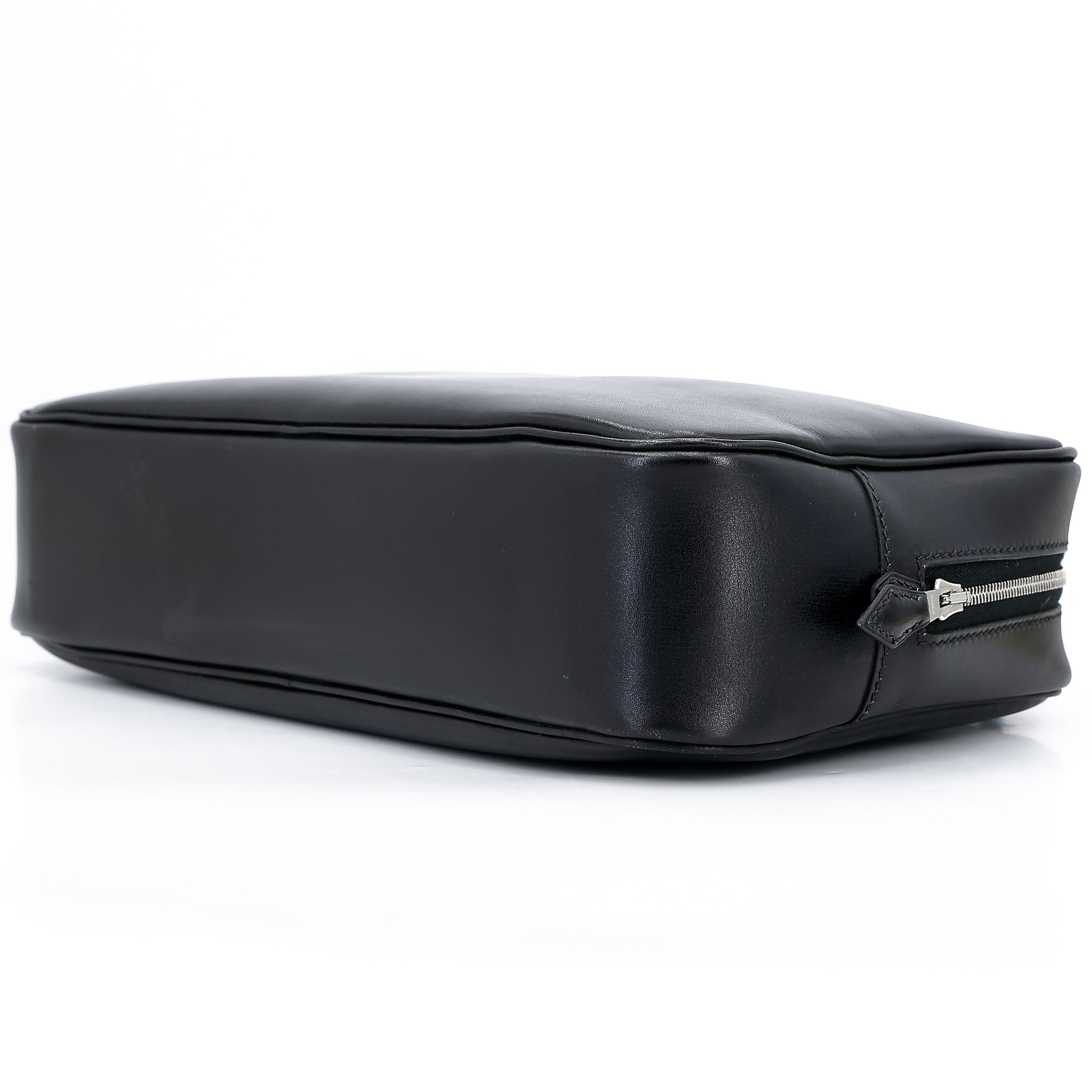 ランク A HERMÈS エルメス プリュム 28 ブラック (89) ボックスカーフ