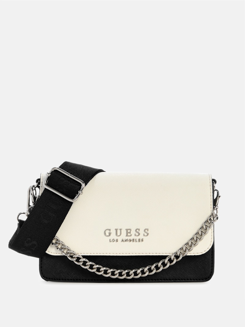 Indira Color-Block Fold-Over Mini Crossbody | GUESS Factory