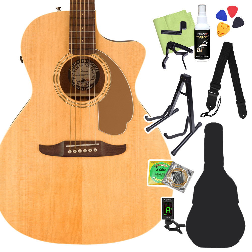Fender Newporter Player アコースティックギター初心者12点セット NAT