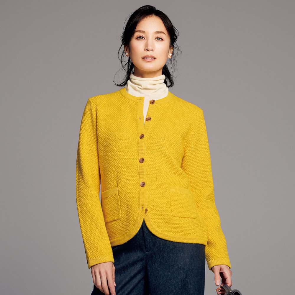 鹿の子編み ニットジャケット 通販 - ディノス