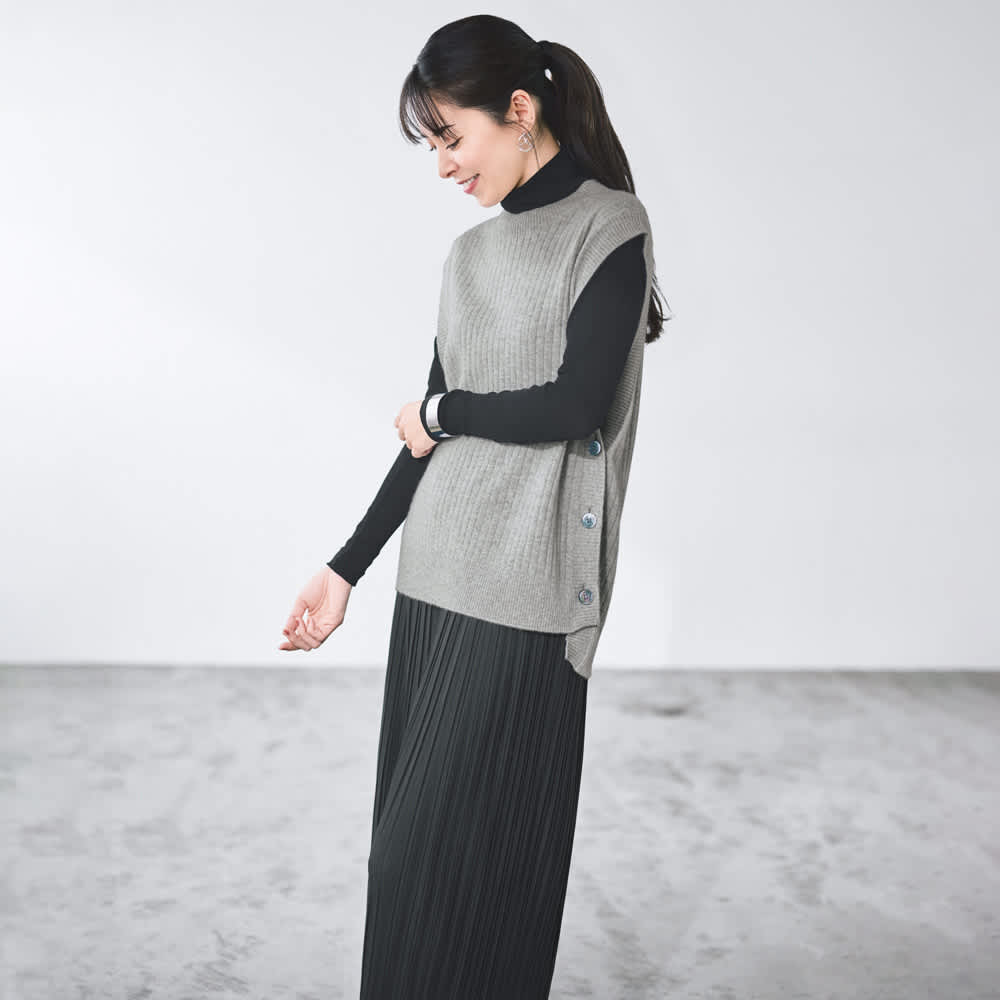 プリーツ ワイドパンツ 通販 - ディノス