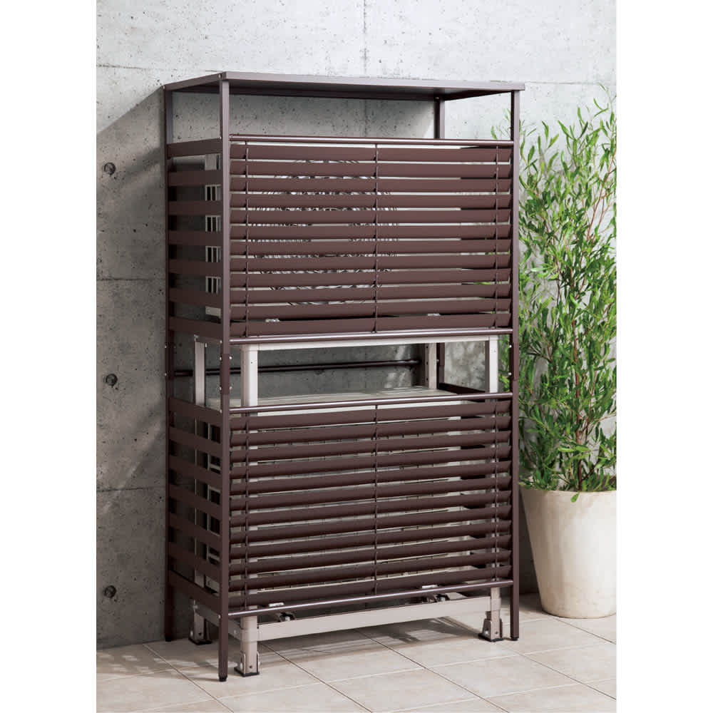 ボンデ鋼板逆ルーバー室外機カバー 2段用 通販 - ディノス