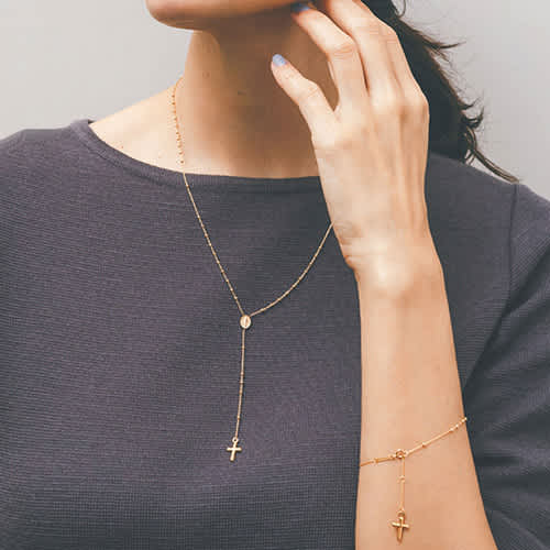 UNOAERRE/ウノアエレコラボ K9 ロザリオ風 Y字ネックレス 通販 - ディノス