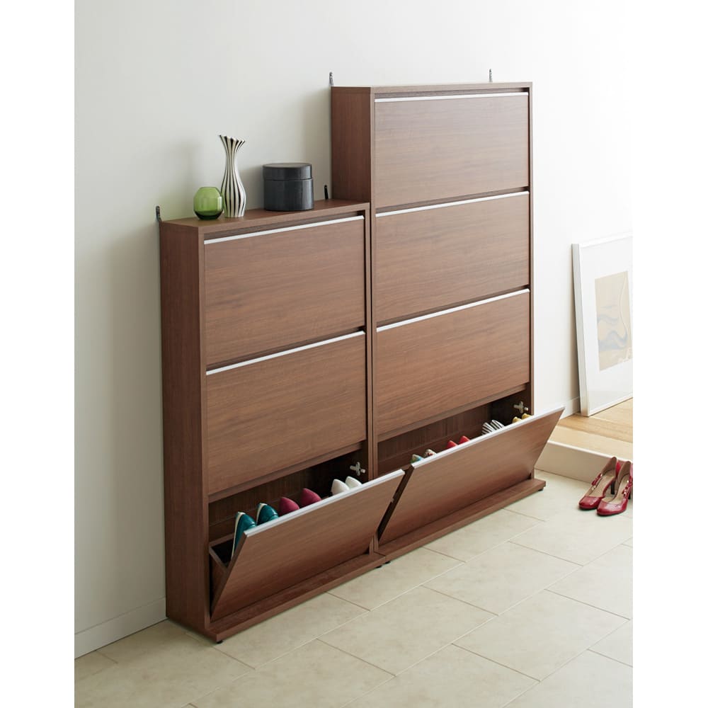 ディノス 薄型フラップ収納チェスト 幅44cm・奥行19cm ディノス 薄型