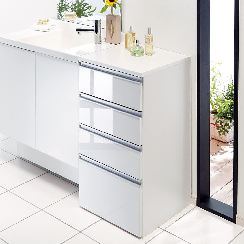 組立不要 収納物に優しい サニタリーすき間チェスト 幅45cm 通販