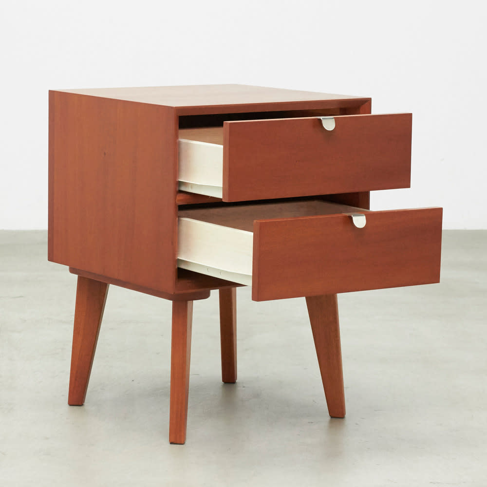 北欧ヴィンテージ風Vカットデザイン サイドテーブル・サイドチェスト