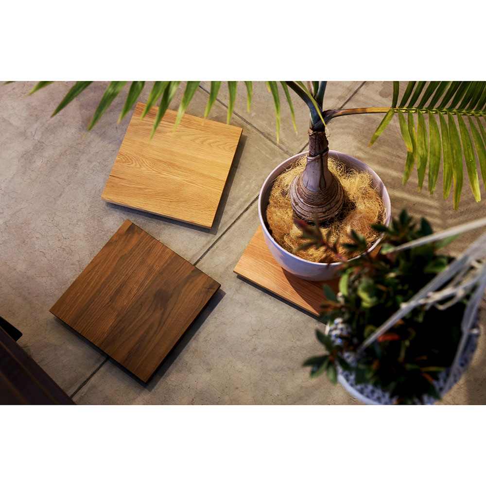 キャスター付きプランターベース ウォールナット 角40cm 通販 - ディノス